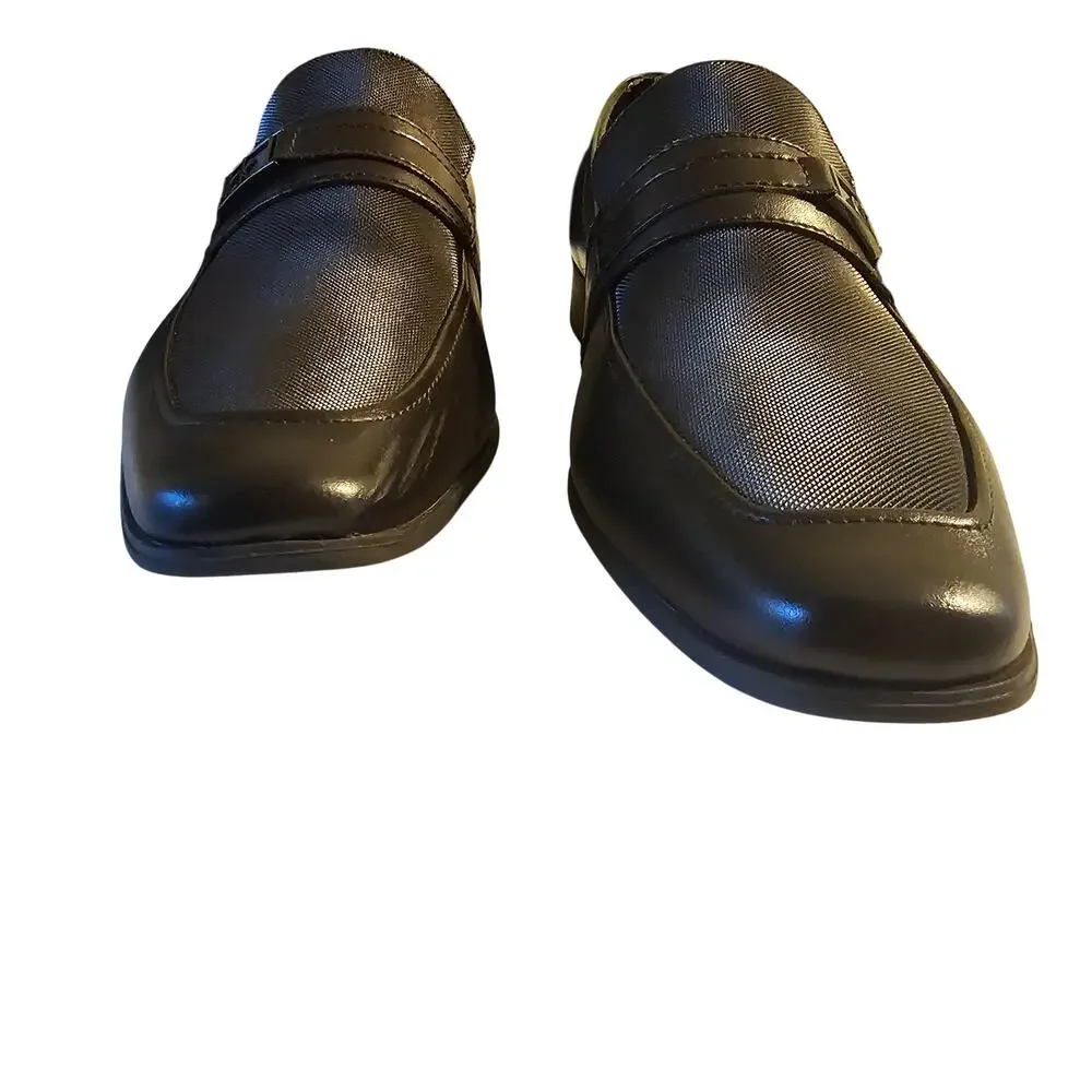 Calvin Klein Men's Brown Slip on Bartley Loafers wLogo, Size 12